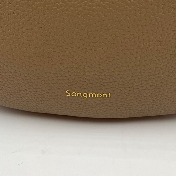Songmont Luna Shoulder Bag Tan Beige Vegan Leather Hobo Detachable Strap*Read - Picture 6 of 16